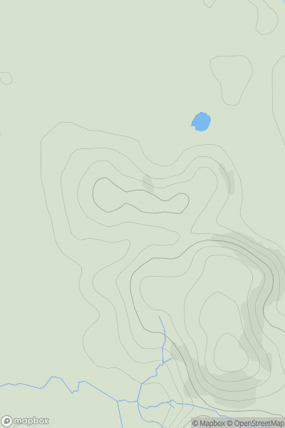 Thumbnail image for Meall Buidhe [Moidart and Ardnamurchan] showing contour plot for surrounding peak